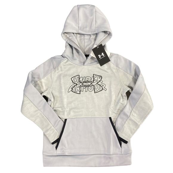 Under Armour Boys' Armour Fleece Wordmark Hoodie Size S - Picture 2 of 9